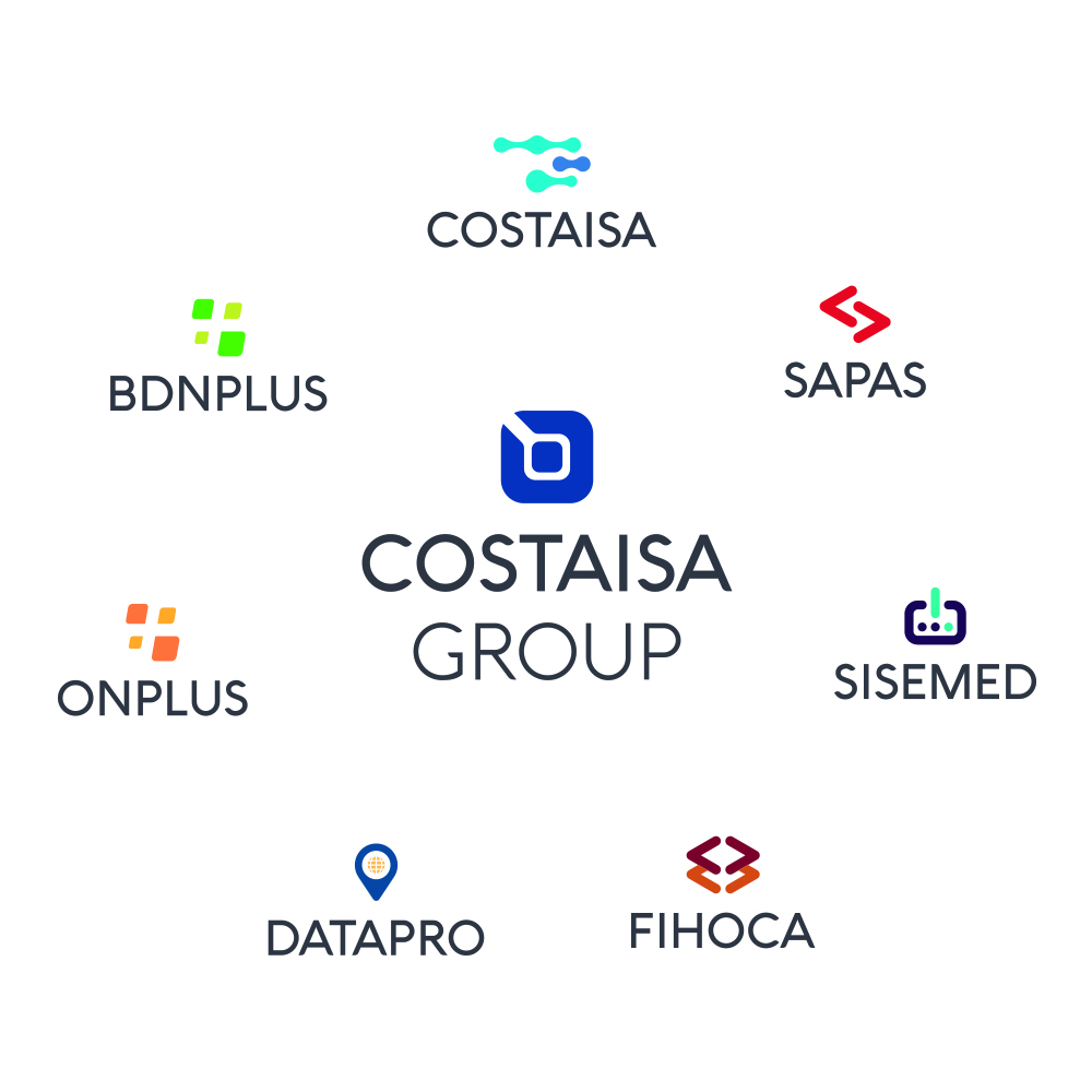 Costaisa Group renova la imatge gràfica de les seves set companyies: Sapas, Costaisa, Fihoca, Sisemed, Datapro, Onplus i Bdnplus